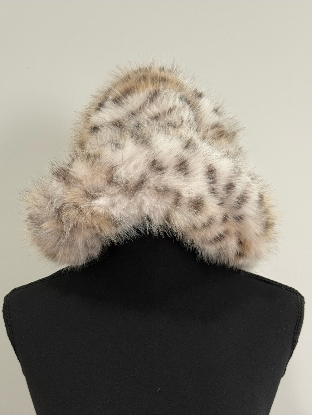 House of Harlow 1960 OS Faux Fur Leopard-Print Winter Hat - Taupe 238